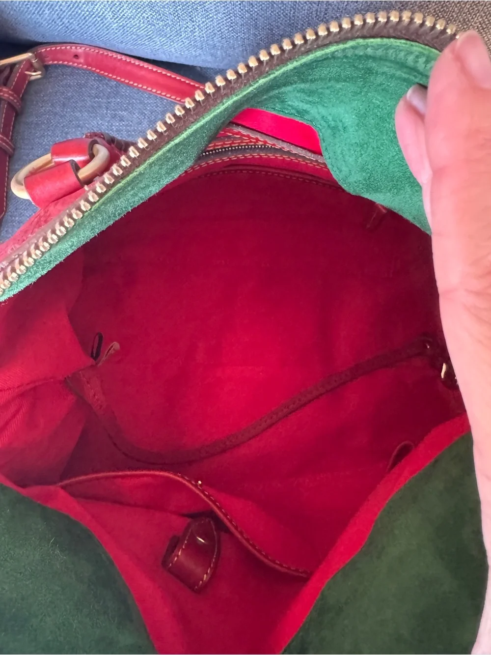 Dooney and Bourke Red Florentine  Satchel Handbag